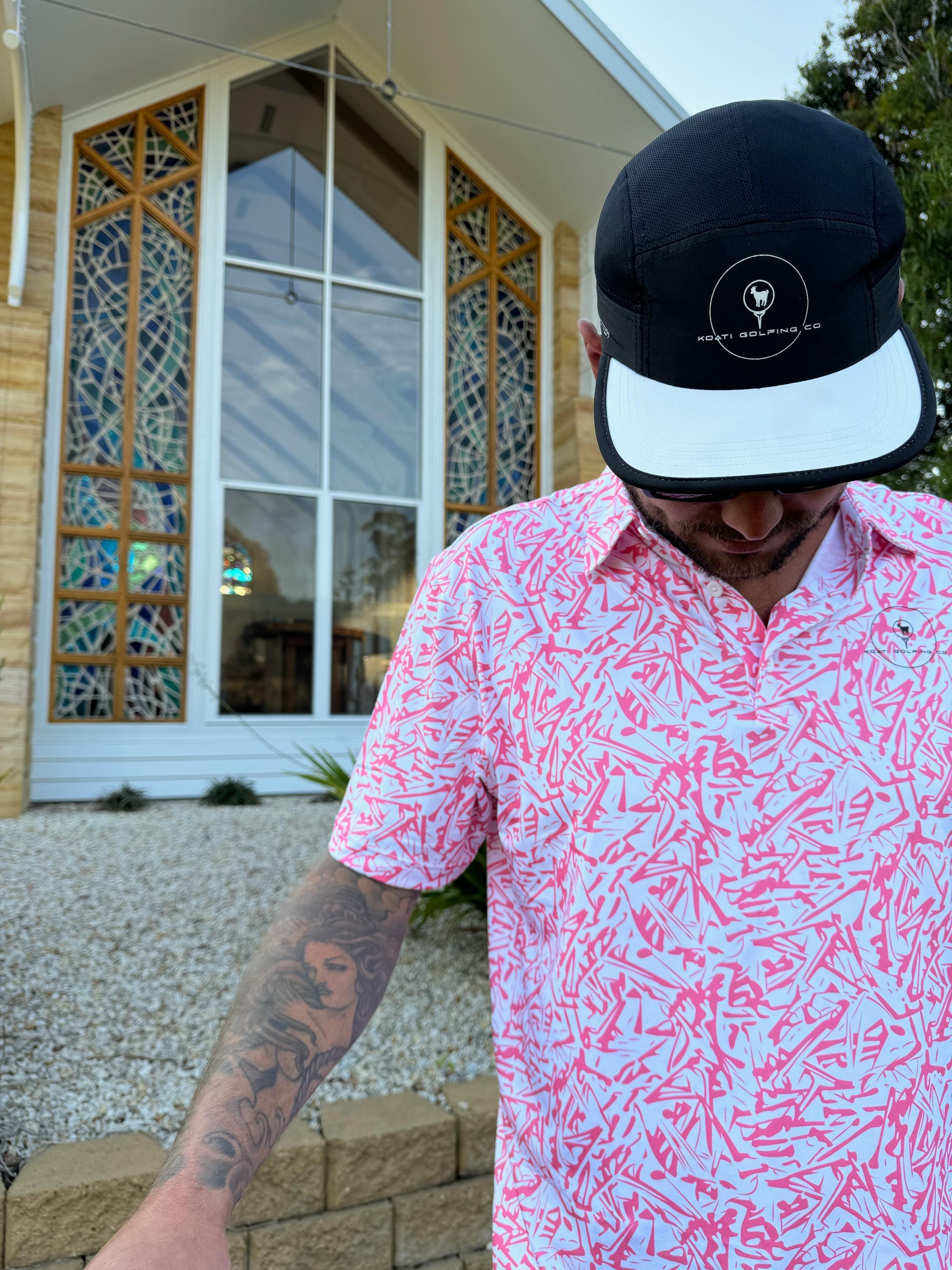 MVP Collection- Dri fit Koati Golfing Co Breezy Polo Shirt (Pink)
